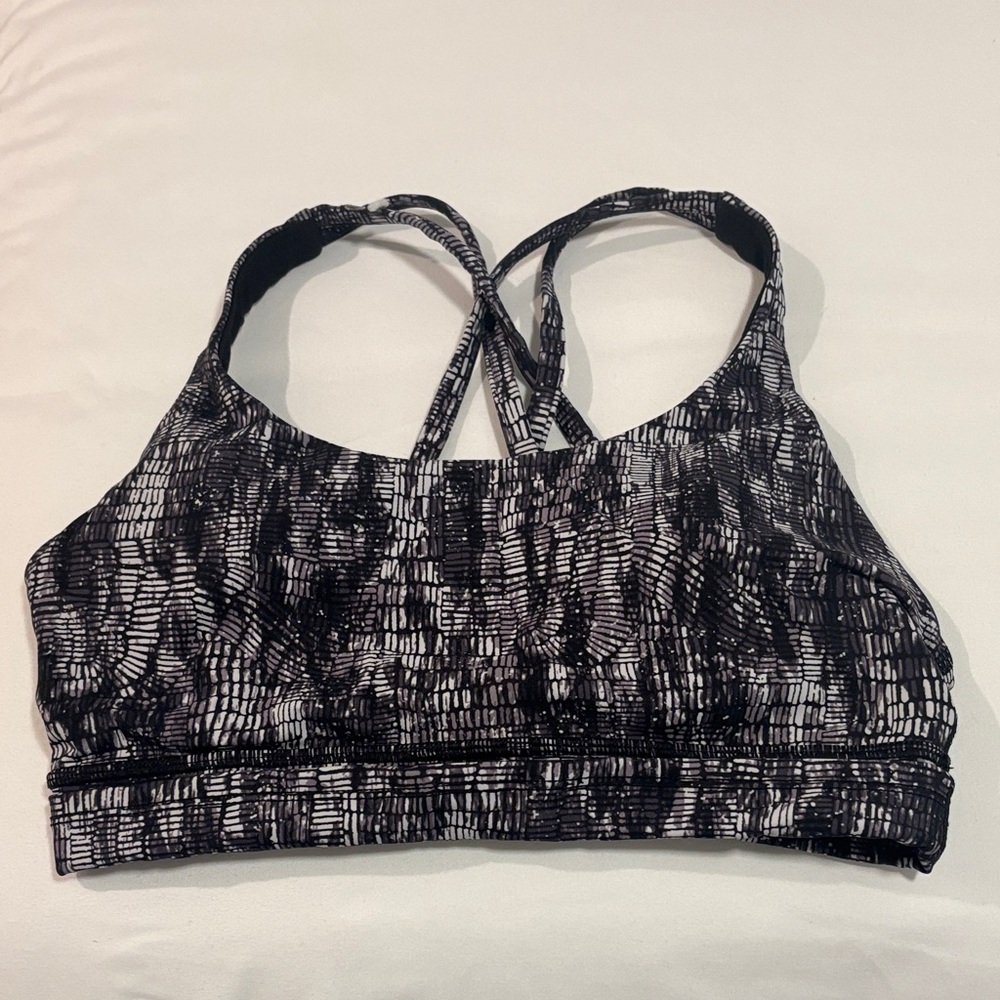 Black and White Lululemon Sports Bra
